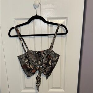 Windsor Brown and Black Snake Print Top